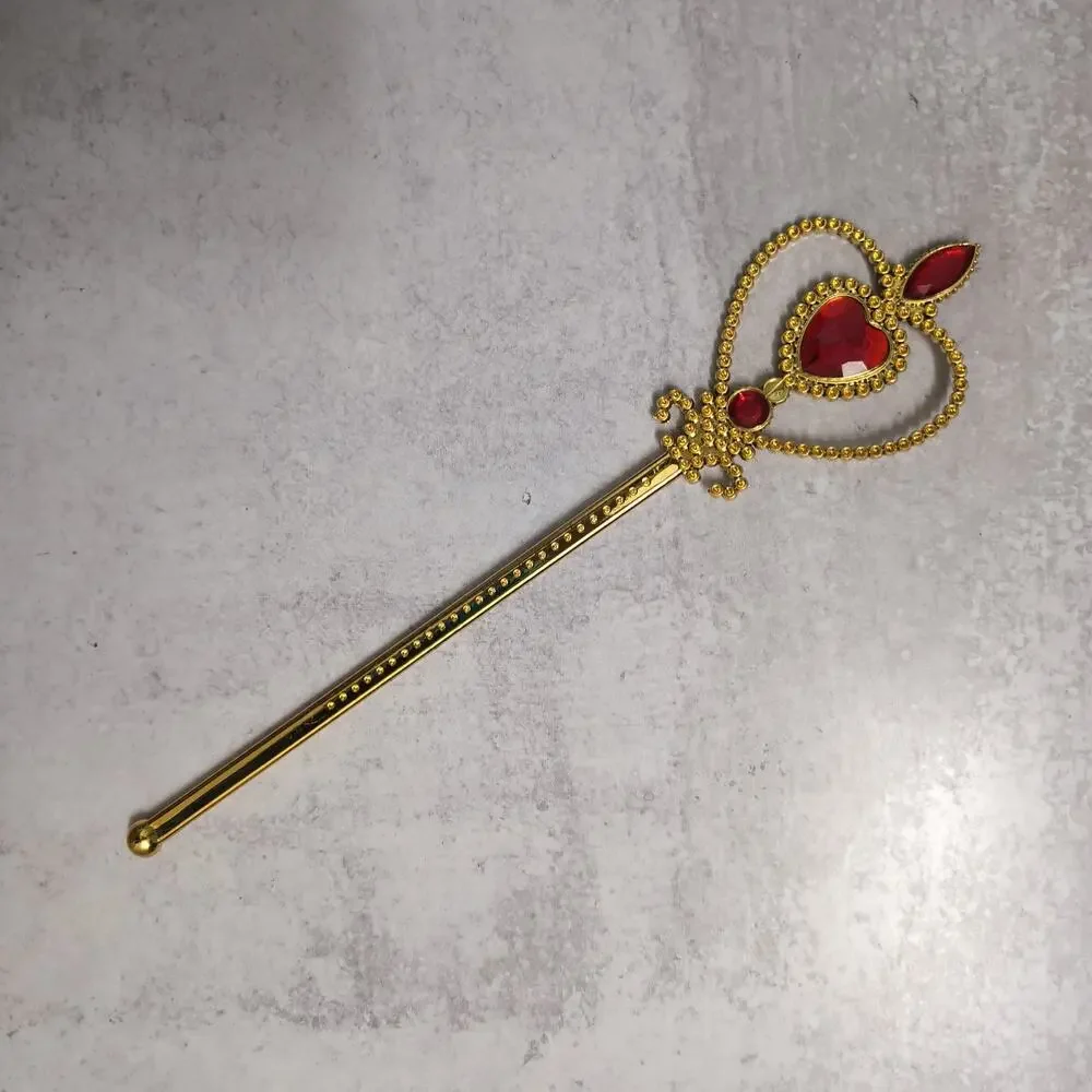 Snow White Costume Halloween Dress Up Cosplay Wand Earrings Ring Crown